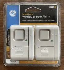 NIP GE Personal Security Window or Door Alarm - White Colored MODEL 45115