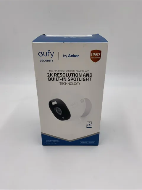 Eufy Outdoor Cam Pro Wired 2K Spotlight Camera - White (T8441Z21-4)