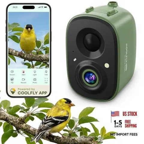 Smart Bird Camera Only for Bird Feeder/Bath/House, 2.5K UHD Birdwatching Live,