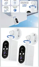 2K WiFi IP Security Cameras 2-Pack 355° Pan IP65 PIR Night Vision 2-Way Audio