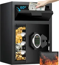 2.6 Cub Drop Safe for Business, Quick Place Safe with Drop Slot, Digital Backlit