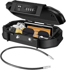 Waterproof Lock Box, Portable 4-Digit Combination Safe Boxes with Removable