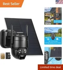 4G LTE Solar Security Camera: Wireless Outdoor 2K Vision & PIR Motion Sensor