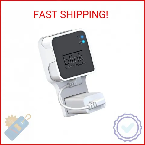 Kidjoyo Wall Mount for Blink Sync Module 2 with Short Cable - Save Space - No Me