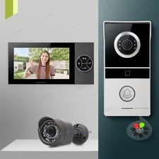 HOMSECUR 7" Video Door Phone Call Intercom RFID Keyfobs Night Vision Door Unlock