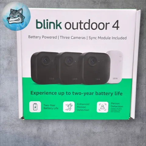 Blink Outdoor 4, (4th Gen 2025) Wireless 3 Camera Security System + Sync Module