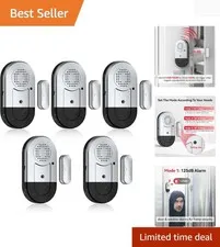 Door Window Alarms - 5 Pack,125dB,Volume Control,Window Door Open Alarm Sensors