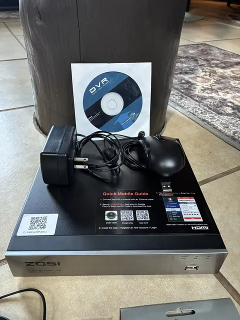 ZOSI ZR08LN/20 8-Channel H.264 1080P DVR 2TB HDD Tested Working w/Accessories