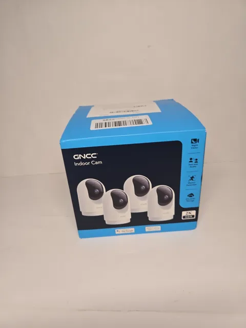 GNCC 2K Security Cameras 4pcs, Home Camera Indoor with 360° white 
