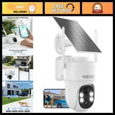 3MP Wireless Solar Security Camera, WiFi 6, 360° PTZ Outdoor Surveillance System