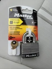 Master Lock 5SSKAD Stainless Steel Outdoor Padlock with Key, 1 Pack