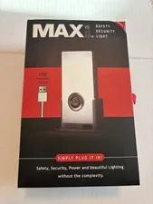 MAX Safety Security Light USB Charger Emergency Flashlight New In Box
