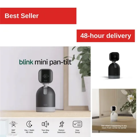 Blink Mini Pan-Tilt Security Camera - HD Video, Two-Way Audio, Alexa Compatible