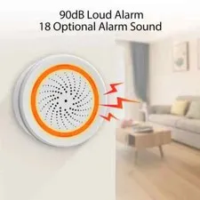 Zigbee Smart Siren Alarm for Home Security Strobe Alerts Support USB Cable Power