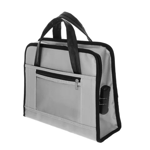 Computer Document Carrying Bag Office Fireproof Messenger Organizer