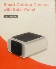 Smart Outdoor Security Camera with Solar Panel HD microSD Slot Built-In Siren