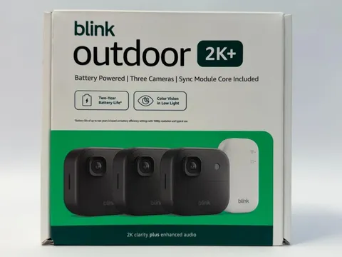 Blink Outdoor 2K+ Wireless Smart Security Camera System – 3 Cameras – New Sealed