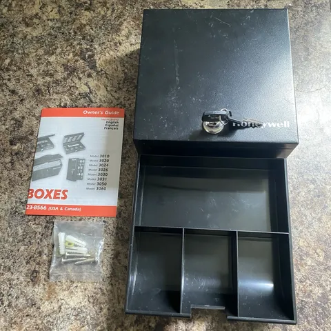 Honeywell Small Lock Safe - Steel Security Safe Box w/ 2 Keys + Tray 6.8x6.8in