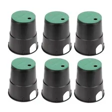 KVMORZE 6 Pcs Electrical Splice Box, 6'' Diameter Underground 6In 6Pcs, Black 