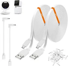 2 Pack 30ft Power Extension Cable Compatible with Wyze Cam v4,Wyze Cam Pan v3...