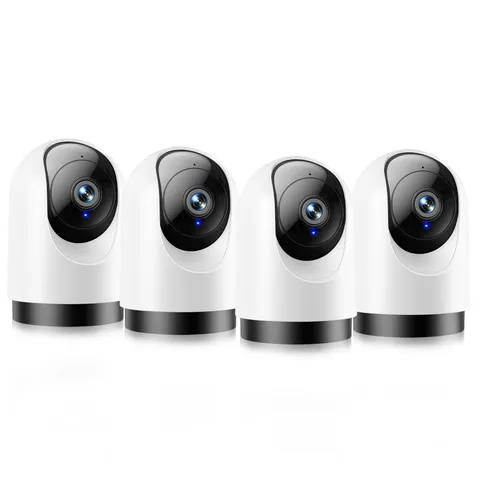 Indoor Security Camera 4pcs, 2K 360° Wi-Fi Baby Monitor & Pet Camera w/Motion...