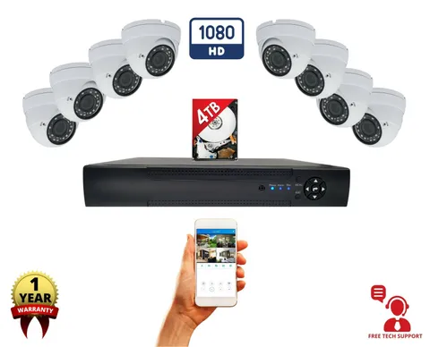 Evertech 16 Channel HD CCTV Security Camera System 4TB Recording Memory