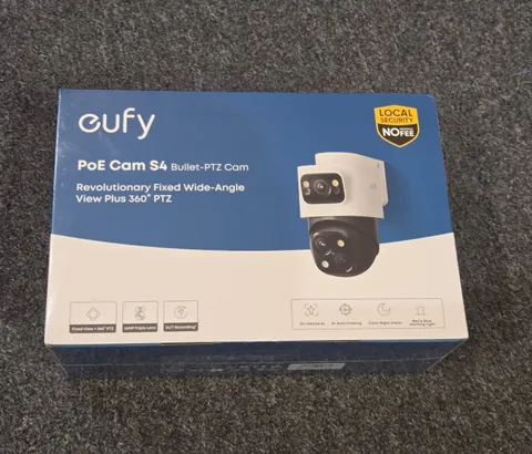 Eufy Poe Bullet-Ptz Cam S4, NVR Wired Add on Cam, Requires Eufy NVR, 4K UHD Trip