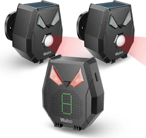 Solar Wireless Driveway Alarm Alert Outside 2000ft Range, Outdoor Motion Sens...