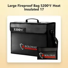 Large Fireproof Bag 5200℉ Heat Insulated 17 x 12 x 5.8 inches, Fireproof Docu..!