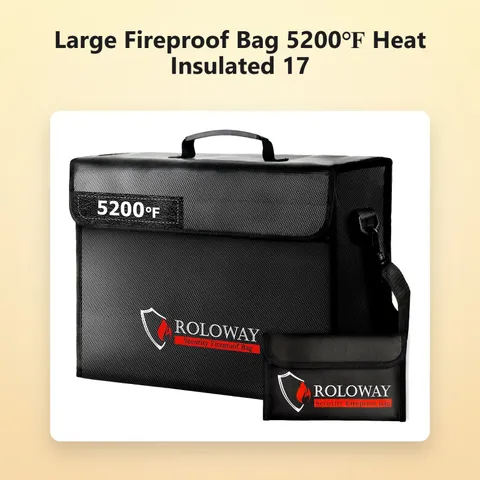 Large Fireproof Bag 5200℉ Heat Insulated 17 x 12 x 5.8 inches, Fireproof Docu..!