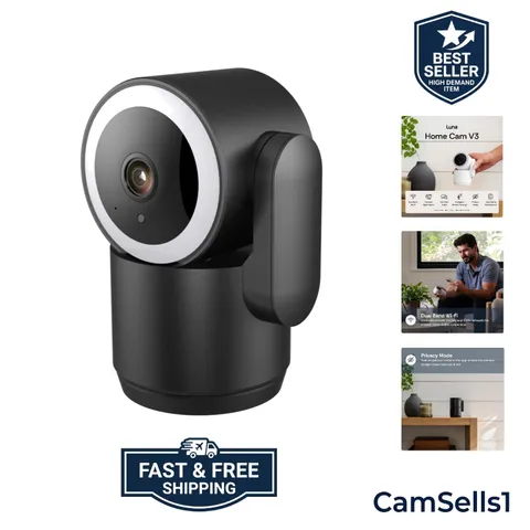 Luna 2K Indoor Camera for Home Security, Dual-Band WiFi 360° Pan-Tilt | Built...