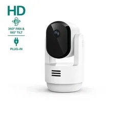 Essential Indoor Pan Tilt Security Camera 1080p HD Video Wired Plug-in Power