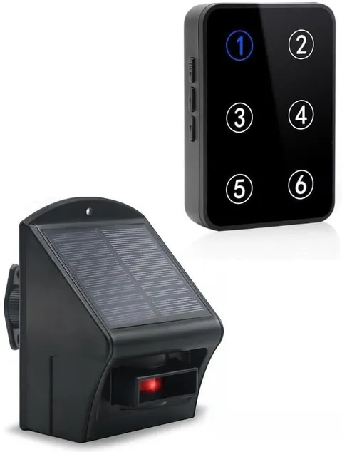 IGREEN Solar Driveway Alarm, Weather Resistant Outdoor Motion Sensor Alarm with
