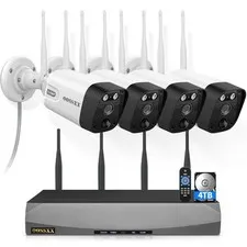 (2026 Update 120 Days Storage) Wireless WiFi Outdoor Security Camera System w...