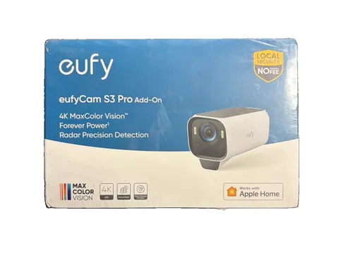 eufy eufyCam S3 Pro Add-on Camera 4K Solar Security Camera MaxColor Night Vision