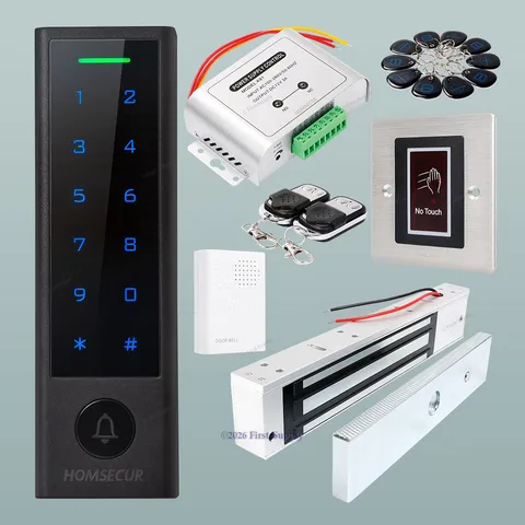 HOMSECUR Magnetic Door Lock System For Gate Access Control + 80dB Wired Doorbell