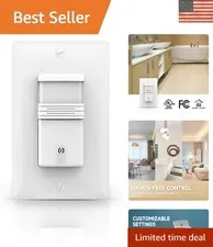 Elegant Motion Sensor Light Switch - Dual Modes for Home Convenience & Safety