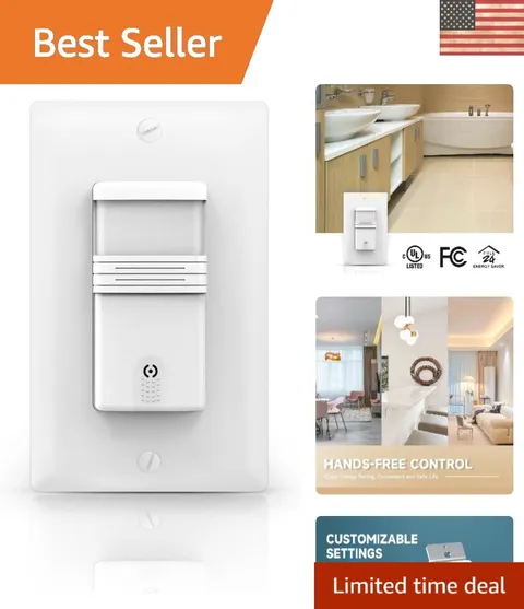 Elegant Motion Sensor Light Switch - Dual Modes for Home Convenience & Safety