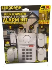 ZERODARK PERSONAL SECURITY DOOR & WINDOW SECURITY ALARM KIT 4X (3 WINDOW+1 DOOR)