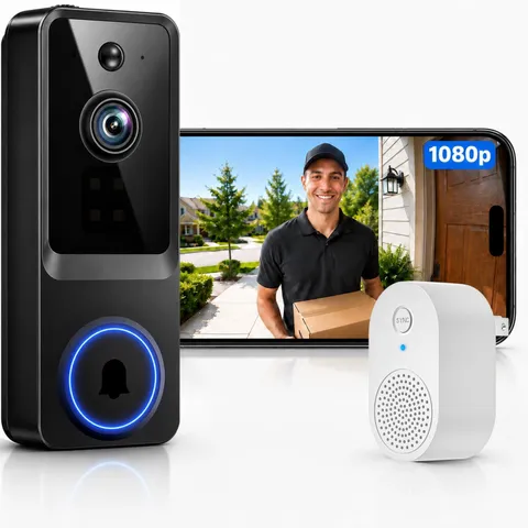 Doorbell Camera Wireless, 1080P Video Doorbell Camera Battery Powered | Security