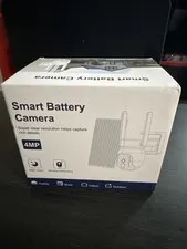 Solar Security Camera Wireless Outdoor 2K PTZ Color Night Vision 360- White