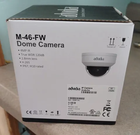 6 Advidia M-46-FW 4MP IP Dome Camera White Wired Night Vision WDR Weatherproof