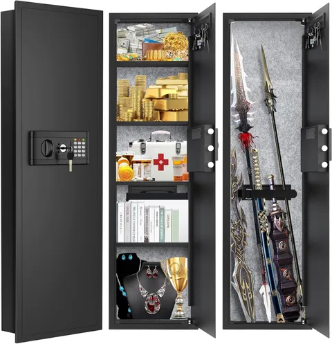 47.3" Tall Fireproof Wall Safe between Studs 16" Centers | Hidden Wall Safe