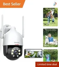 Advanced 2K WiFi Surveillance Camera - Full Color Night Vision, Waterproof