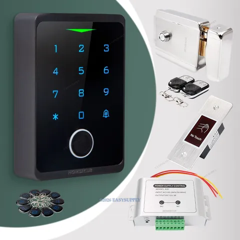 HOMSECUR IP66 APP WIFI Fingerprint Access Control Set Electric Lock with keys