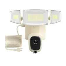 iMaihom 2K Floodlight Camera with Plug-in Power Cable, 3000LM Milky White