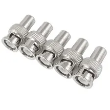 5 Pcs BNC Male Connector to RCA Female RF Coaxial Connector for CCTV Video