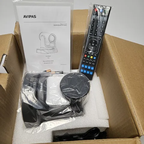 AViPAS AV-2020G Dark Grey 20x SDI/HDMI/USB PTZ Camera w/ PoE+ with AV-W20G Mount