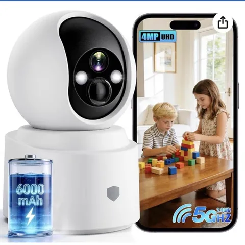 4MP HD Pan/Tilt Motion detection battery powered wireless indoor security camera