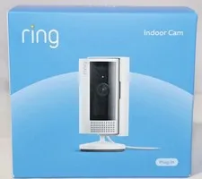 Ring Indoor Cam 2nd Gen Plug-In 1080p HD WiFi Security Camera White Ships Open